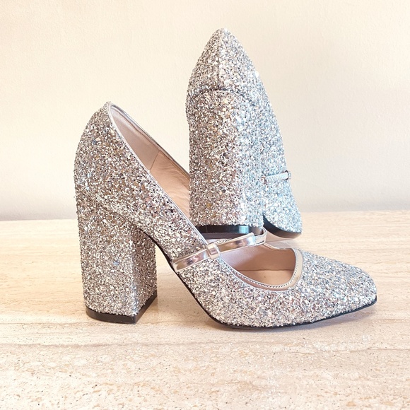 No 21 Designer Glitter Mary Jane Pumps - Picture 9 of 14